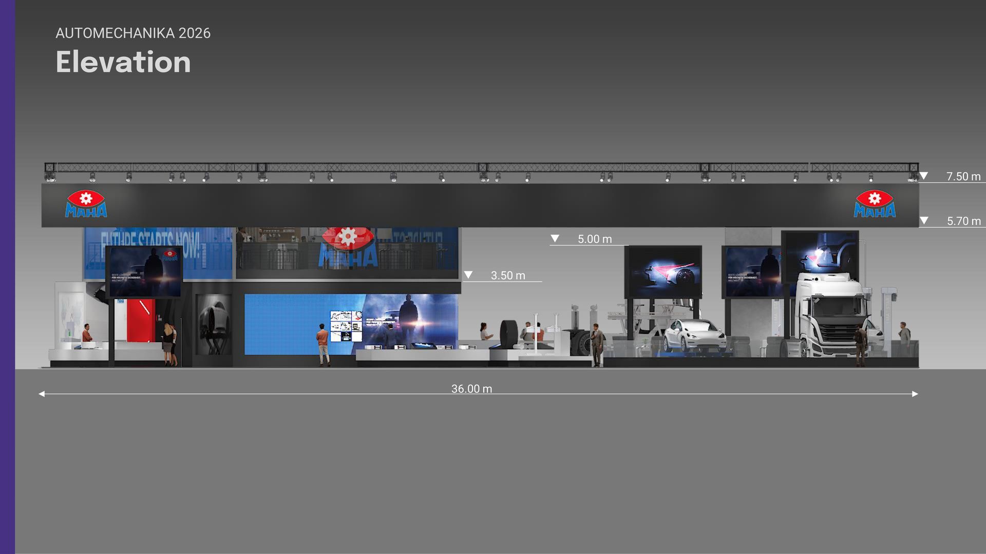 MAHA Stand Elevation Front